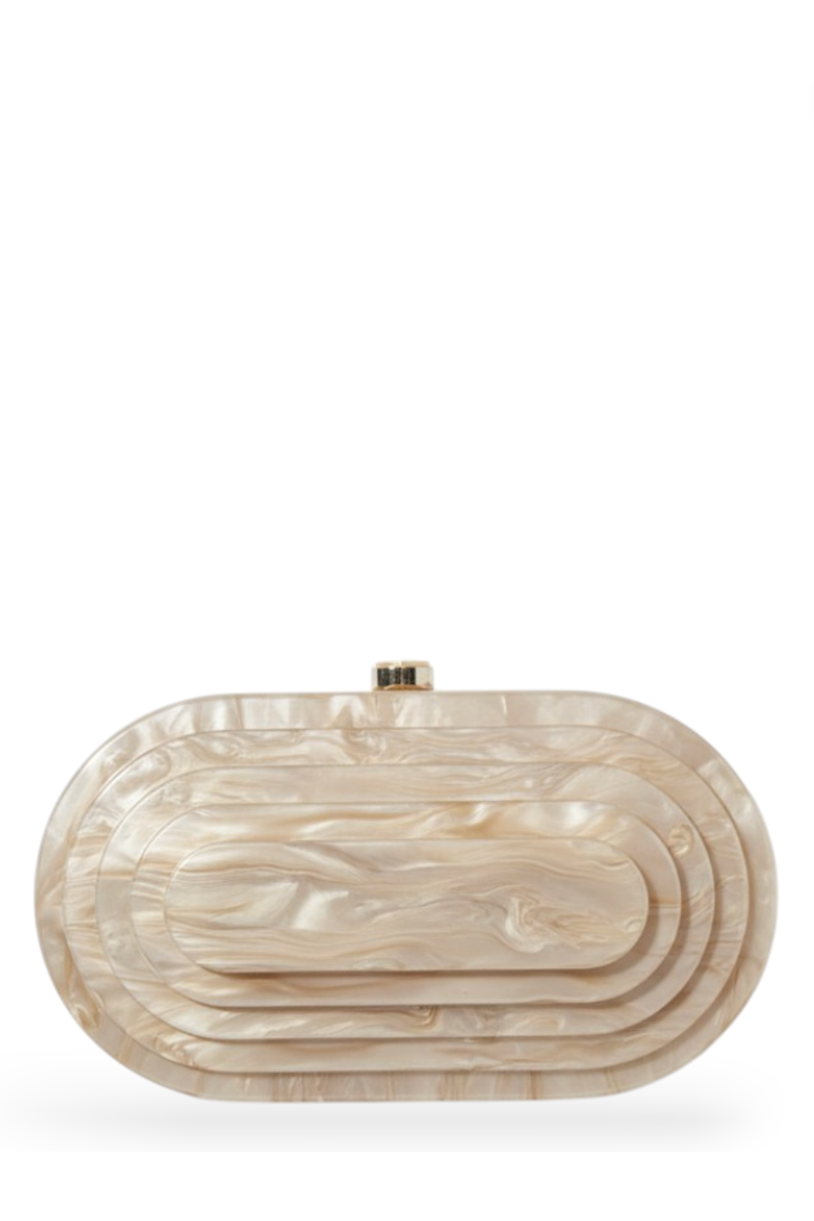 APRICOT DIMENSIONAL MARBLE CLUTCH BAG