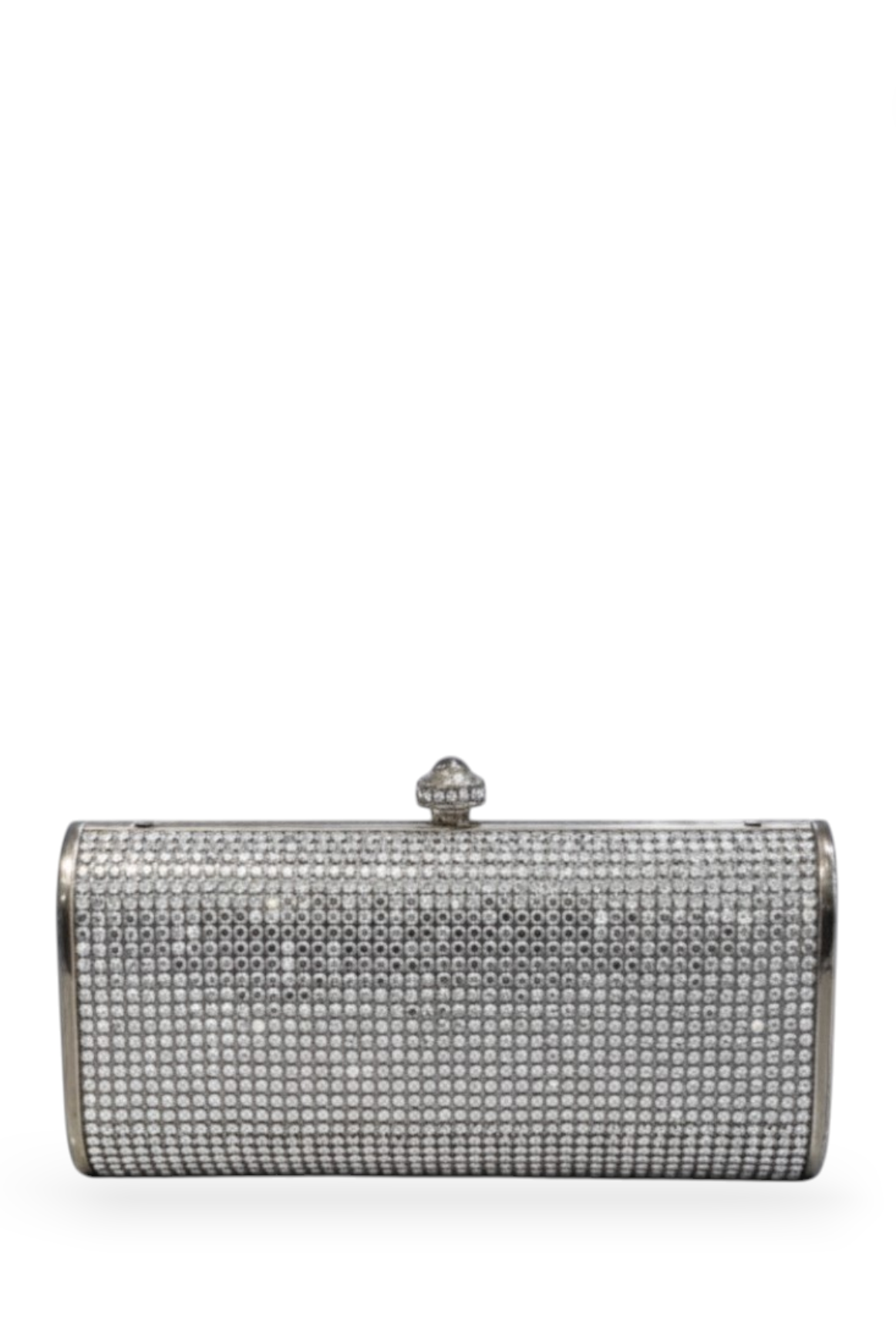 Silver Crystal Mini Clutch