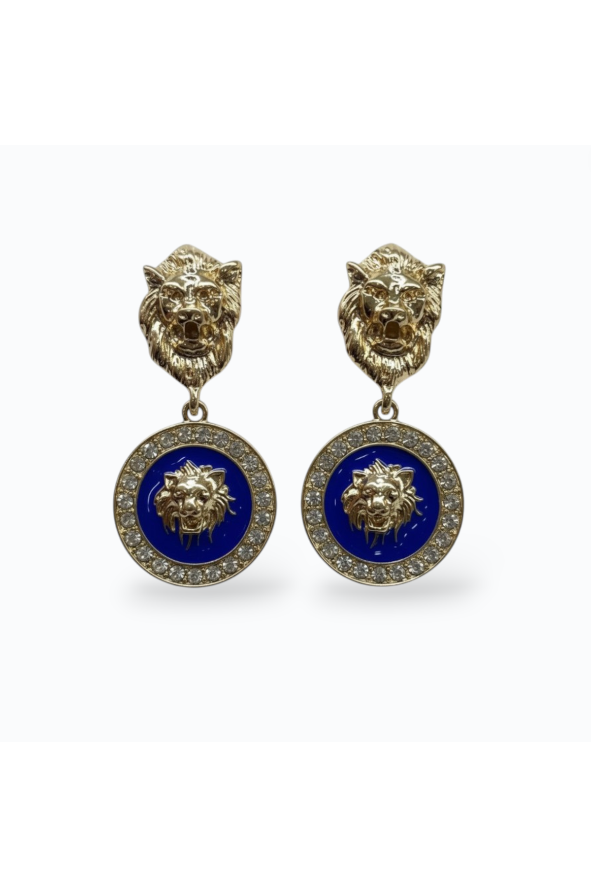MIA | LION MOTIF EARRING - Blue