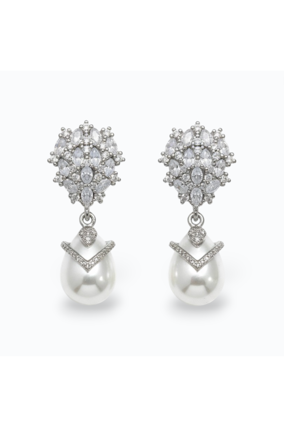 LIRA | CUBIC ZIRCONIA PEARL EARRING