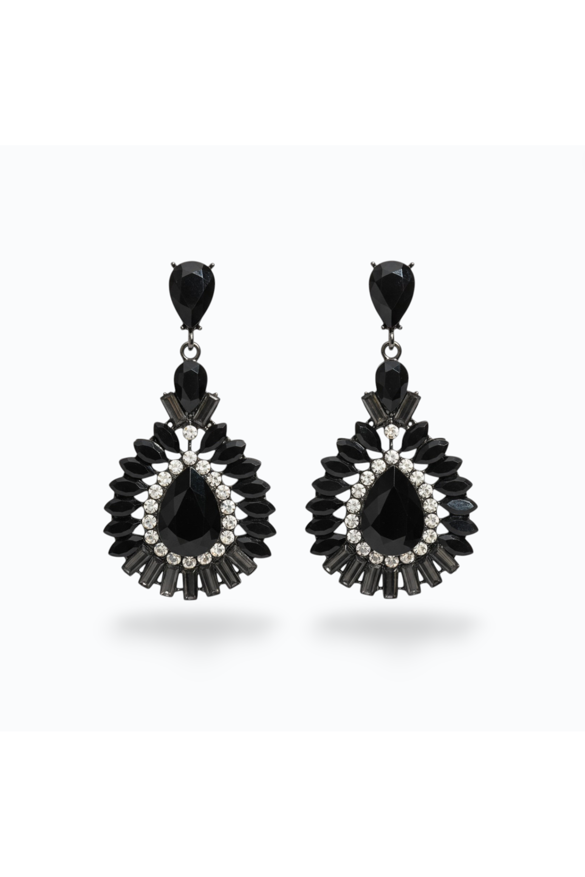 DORA | CRYSTAL EARRING - Black