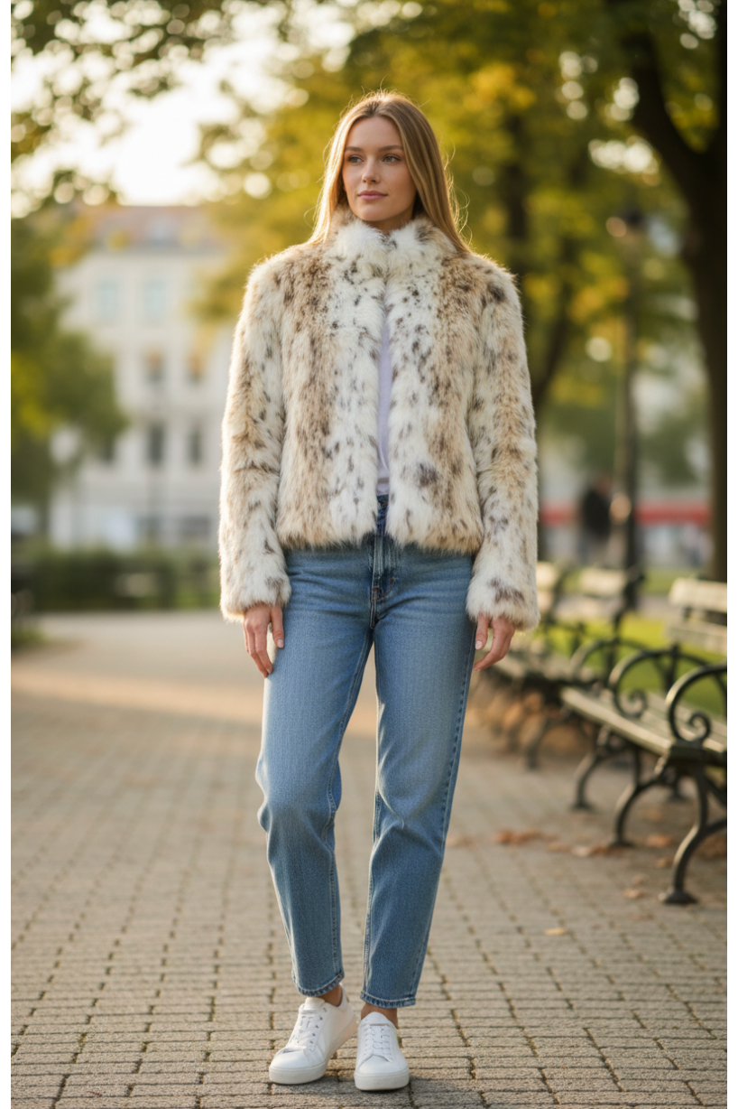 UNREAL FUR | Wild Dream Jacket - Snow Leopard
