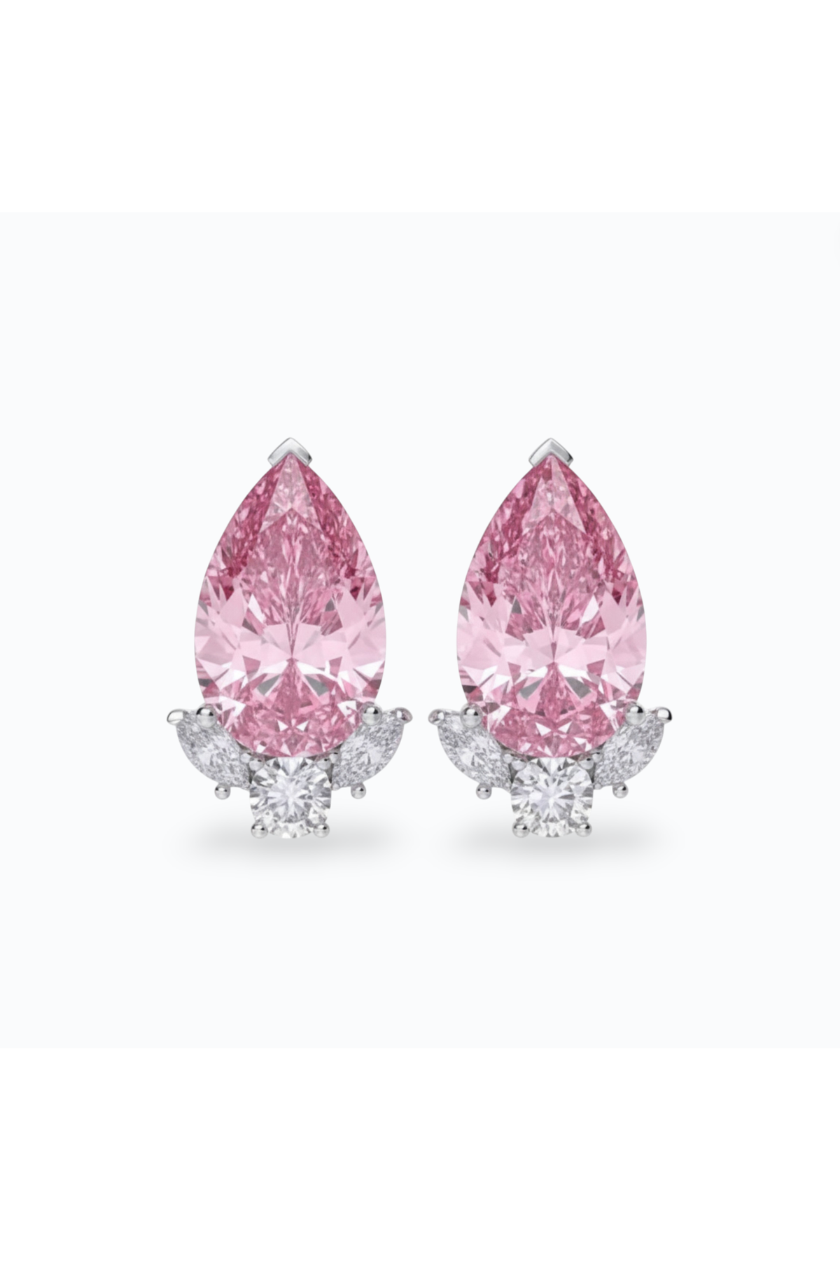 VIRELLE | CUBIC ZIRCONIA STUD EARRING - Pink