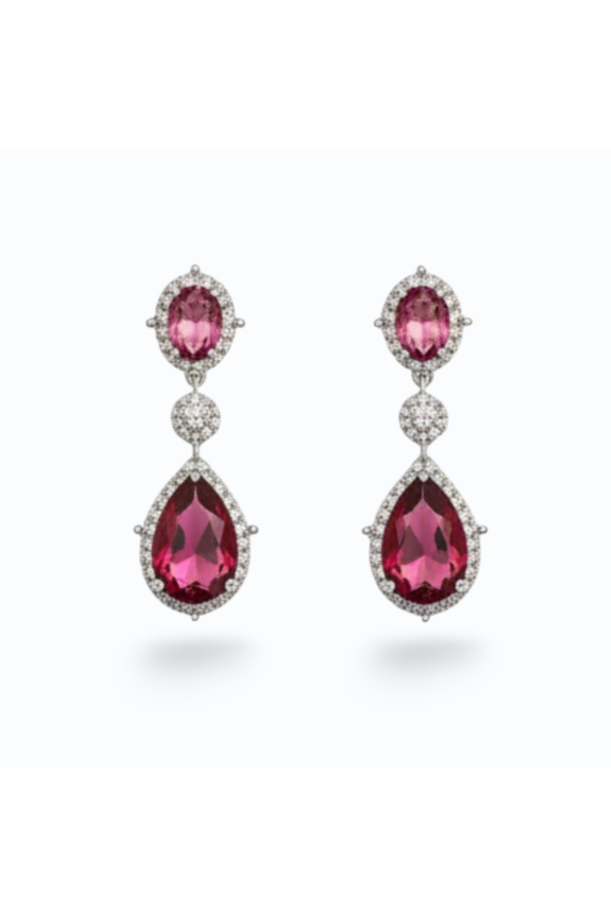 TALI | TEAR DROP EARRING - Raspberry