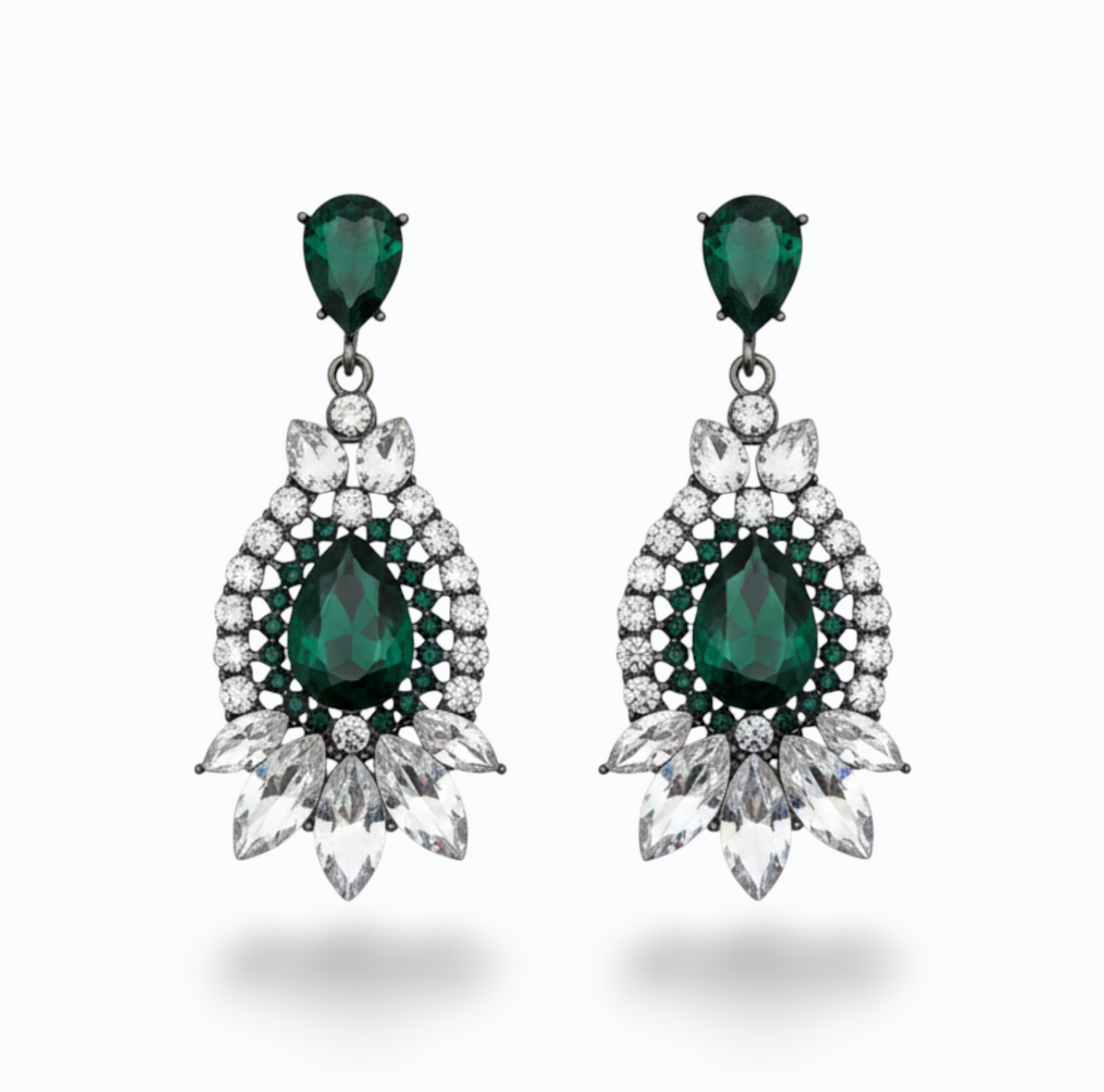 GEORGIA | CRYSTAL EARRING - Emerald