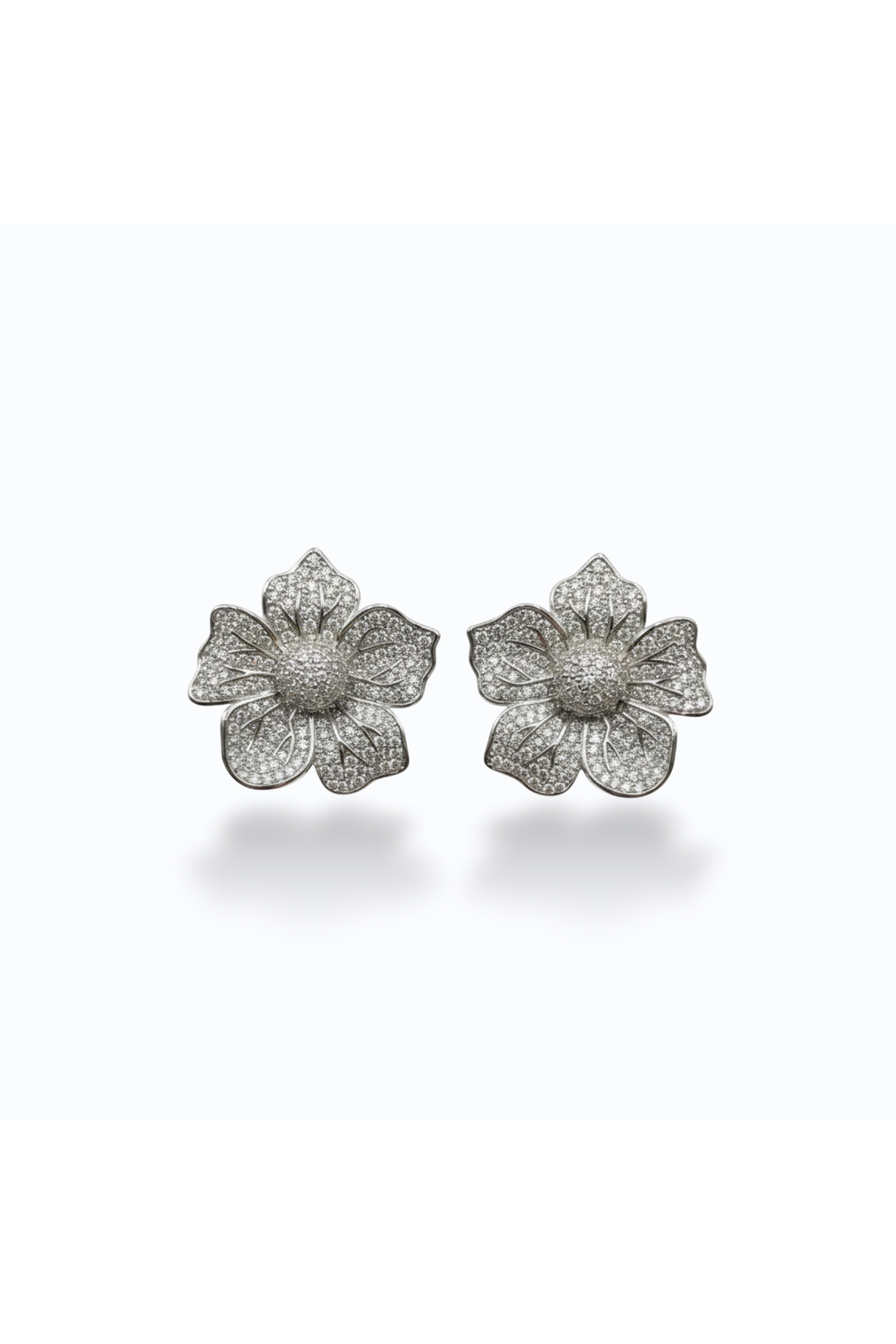 RHEA | FLOWER EARRING - Silver