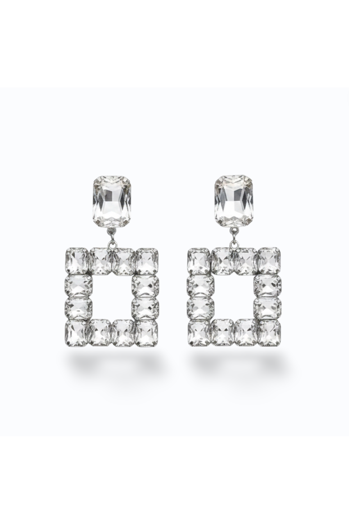 TAYLOR | SQUARE CRYSTAL DROP - Clear
