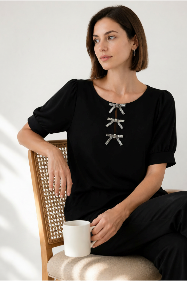 MONARI | BOW DETAIL TOP