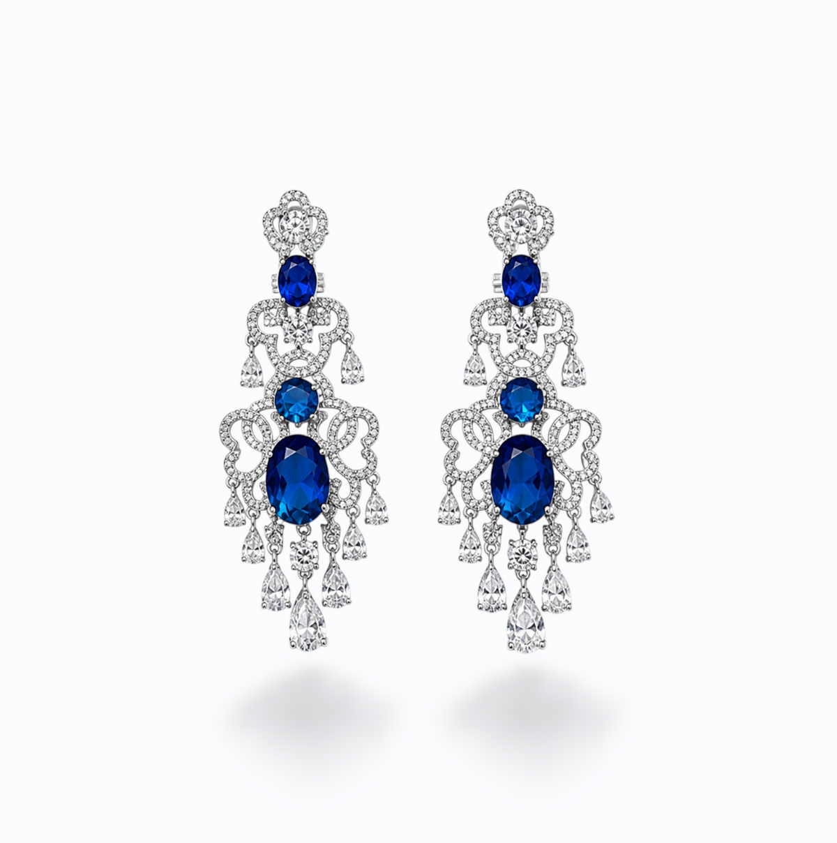 NATALIE | CHANDELIER CRYSTAL DROP EARRING - Midnight
