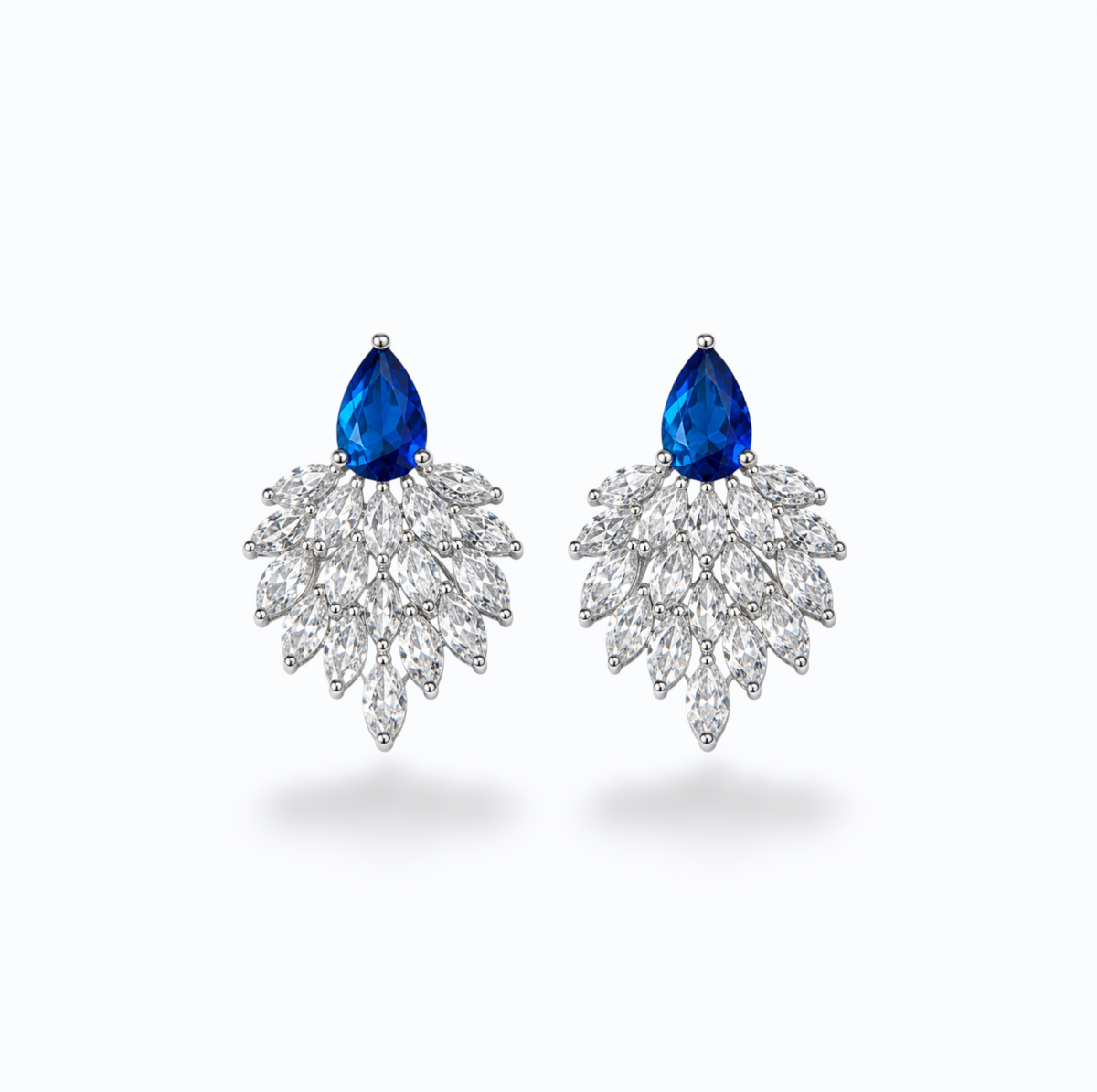 DAPHNE | CUBIC ZIRCONIA DROP STUD EARRING - Midnight