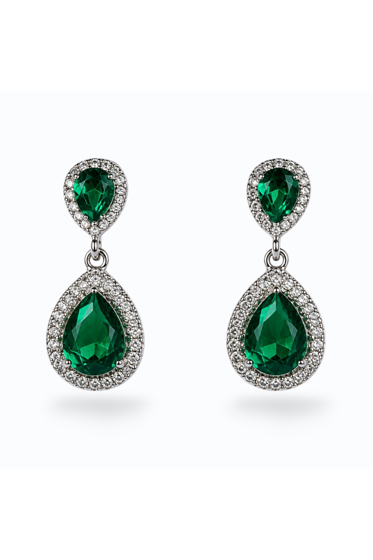 ABIGAILE | TEAR DROP EARRING - Emerald
