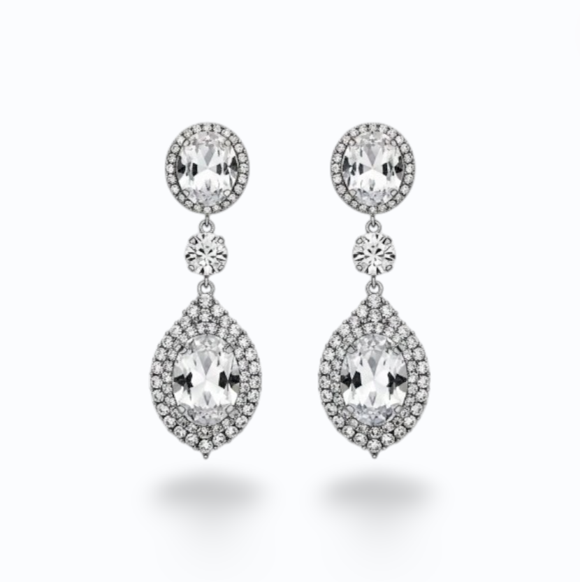 LAURELL | CRYSTAL TEARDROP EARRING