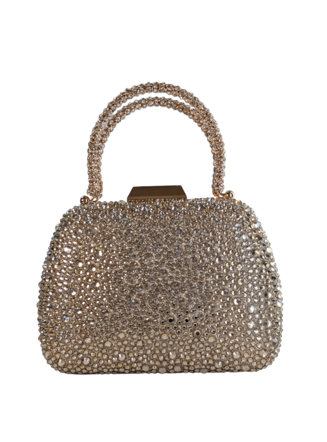 GREGORY LADNER | KATRINA CRYSTAL FRAME HANDLE EVENING BAG - Gold