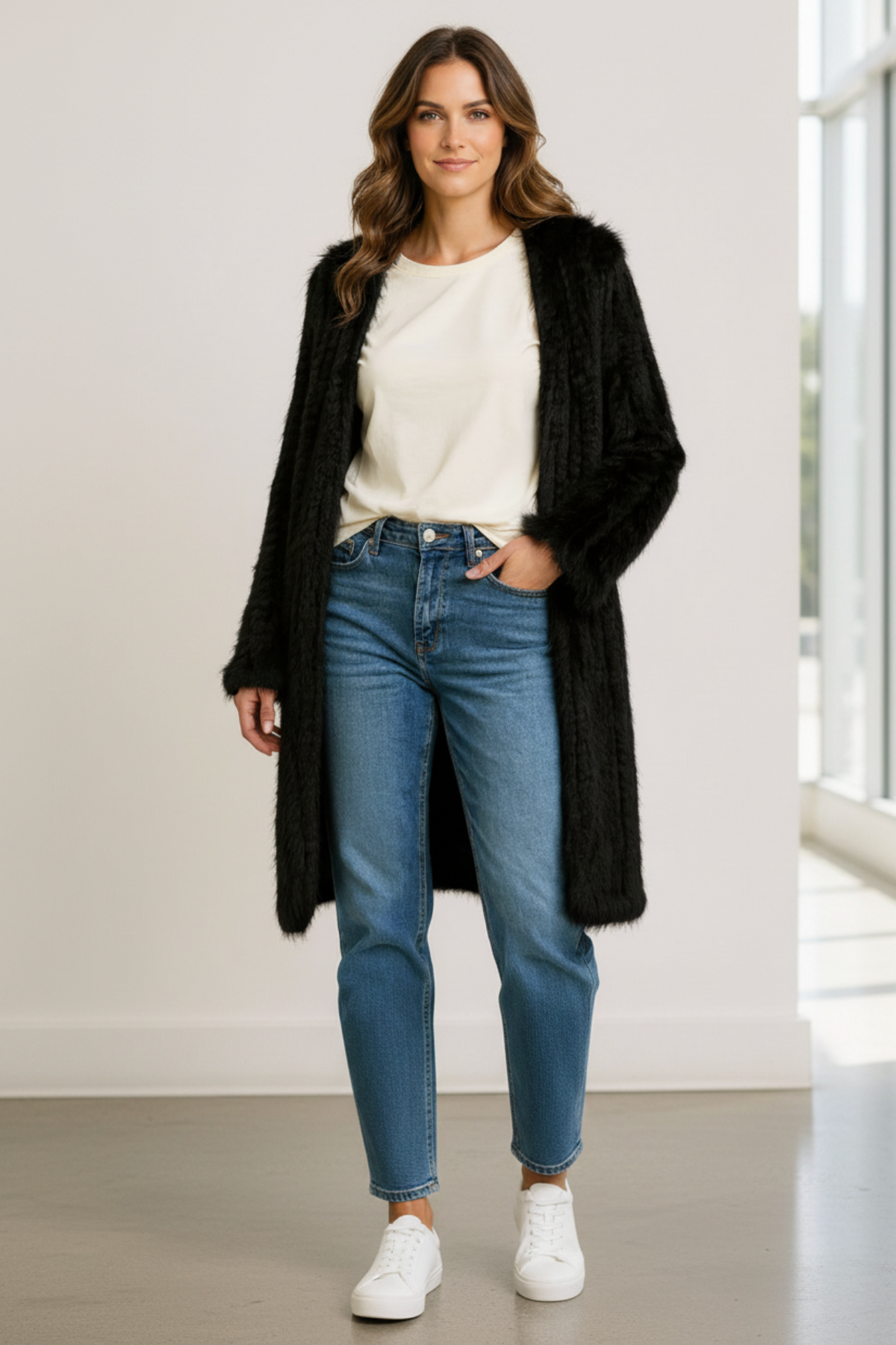 FUR | Long Black Jacket