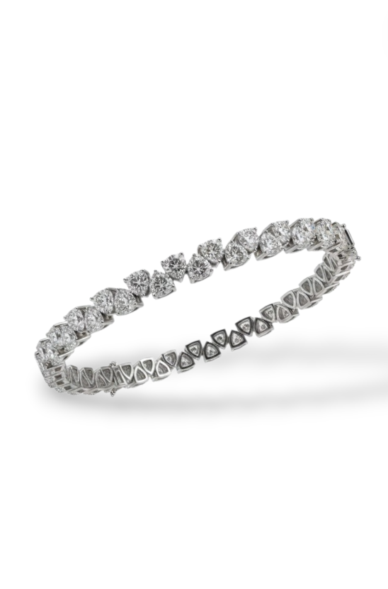Silver Crystal Tennis Bracelet