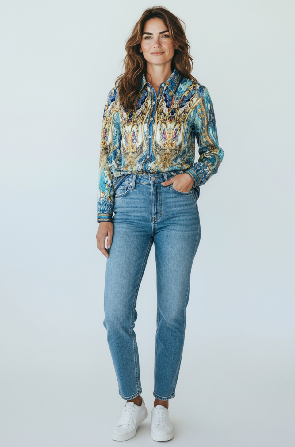 FS | BLUE MULTI SHIRT