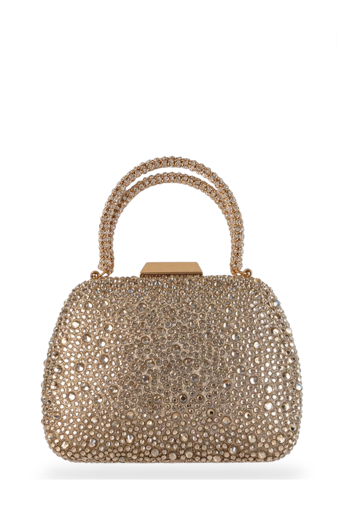 GREGORY LADNER | KATRINA CRYSTAL FRAME HANDLE EVENING BAG - Gold