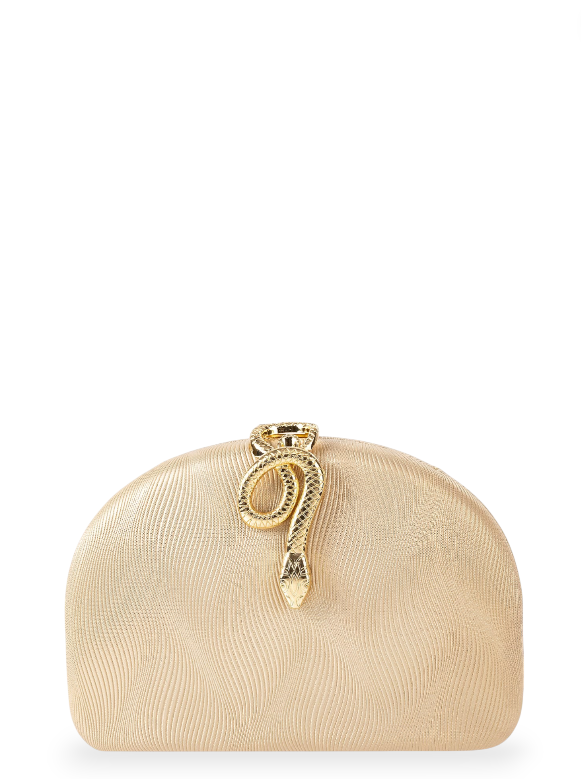 GREGORY LADNER | PU CLUTCH WITH SNAKE CLASP - Gold