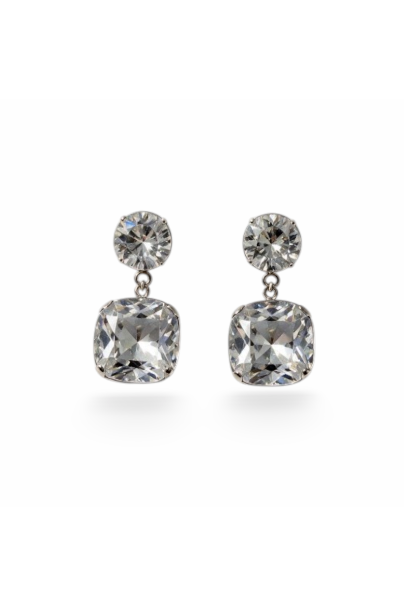 LEELO | CLEAR DROP DOWN EARRING