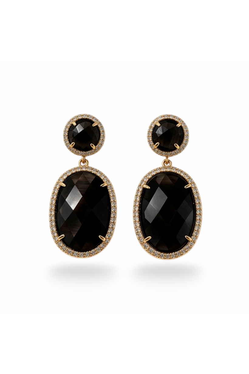 AMITY | DROP EARRING - PEWTER