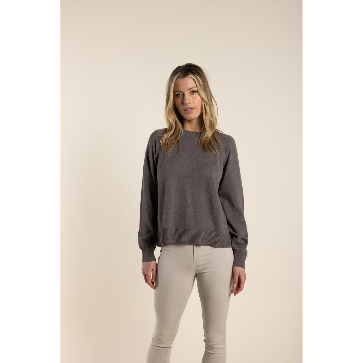 TWO Ts | Crew Neck Sweater - Clove