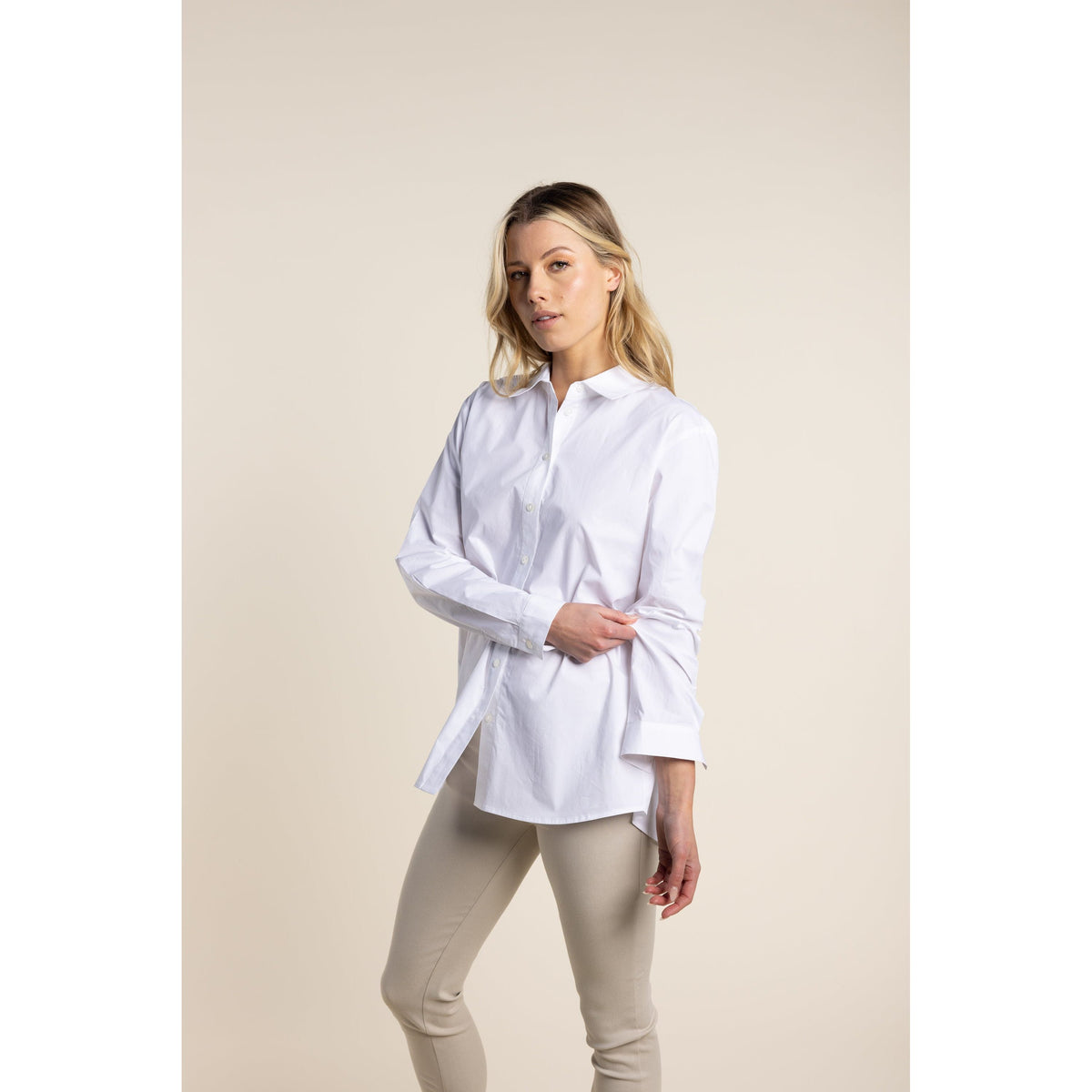 TWO Ts | White Cotton Shirt