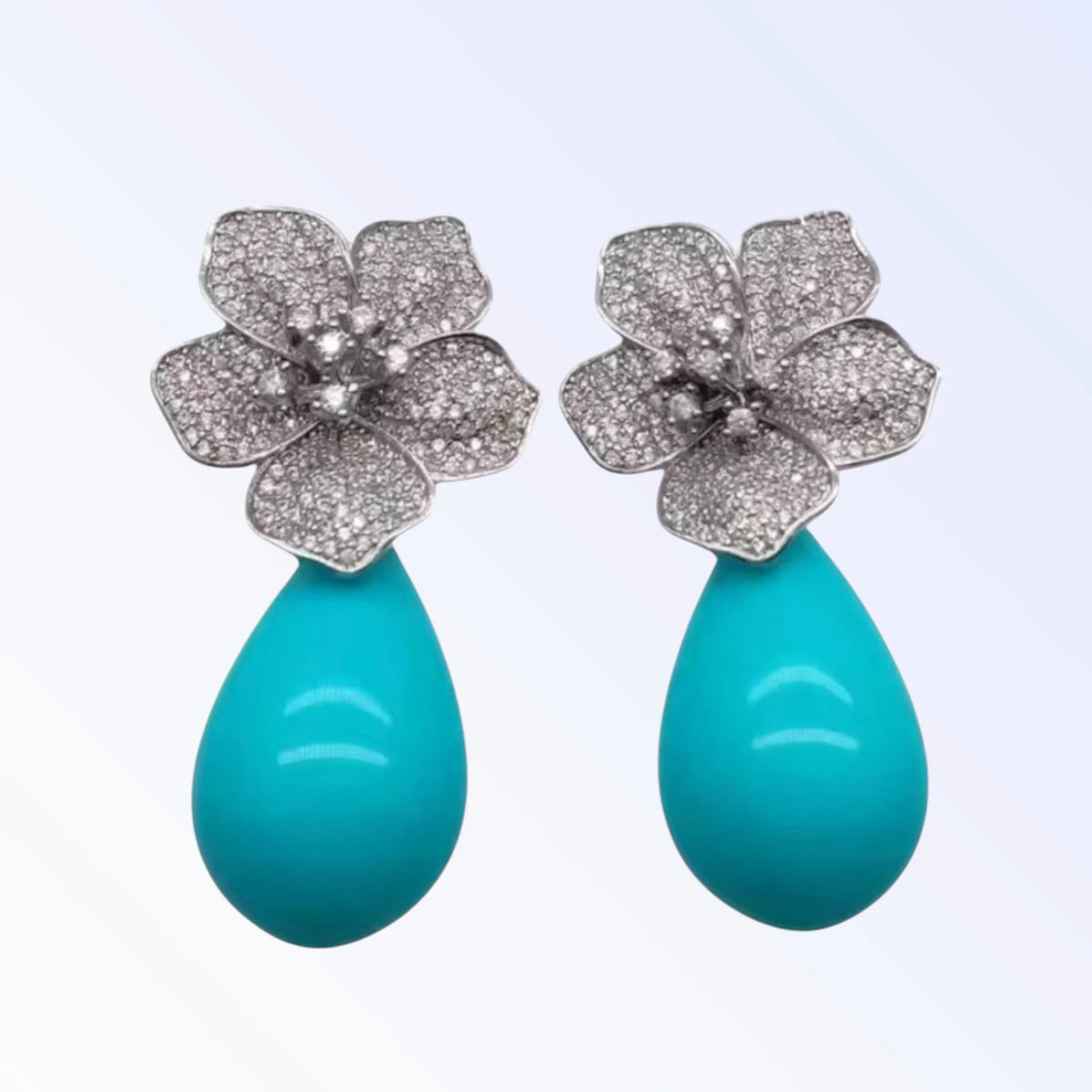 LINK FOR TUGBA - HARPER | TURQUOISE FLOWER EARRING