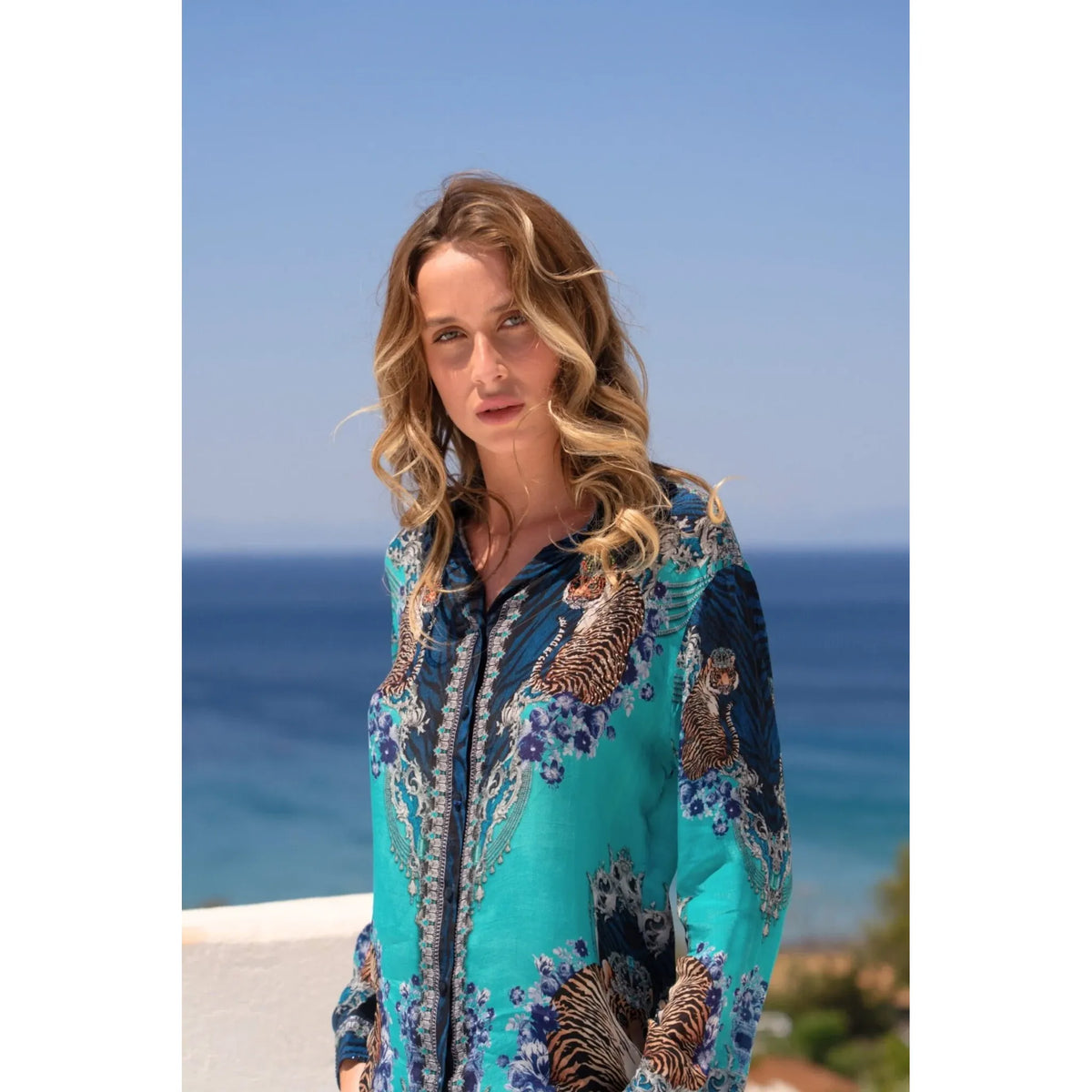CZARINA | BLUE TIGRESS SHIRT