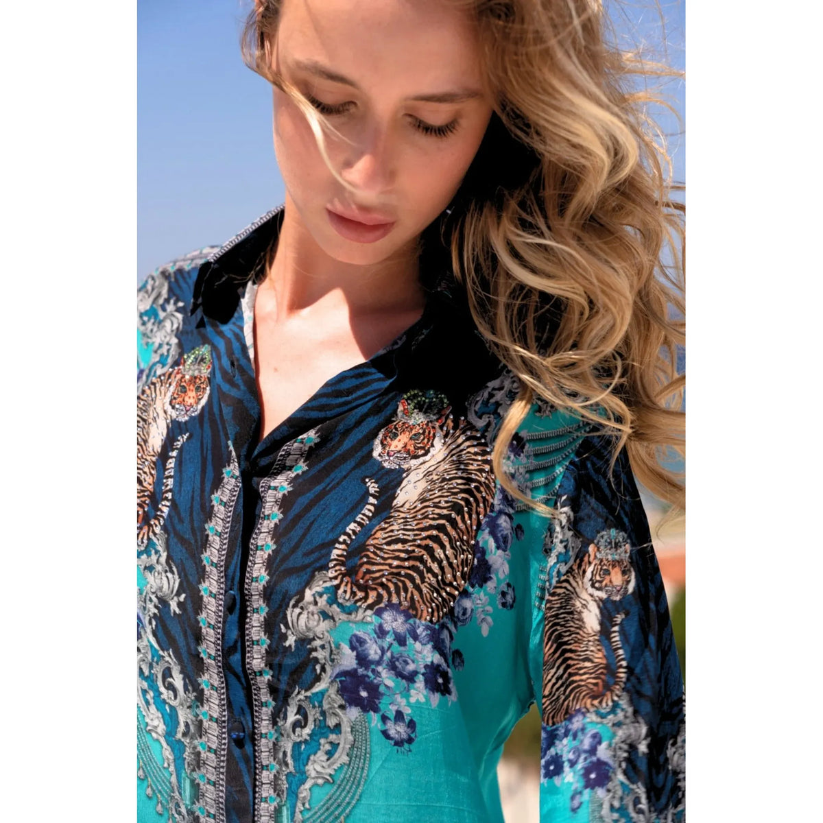 CZARINA | BLUE TIGRESS SHIRT