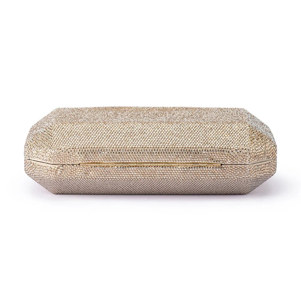 OLGA BERG | GIA Crystal Clutch - Champagne