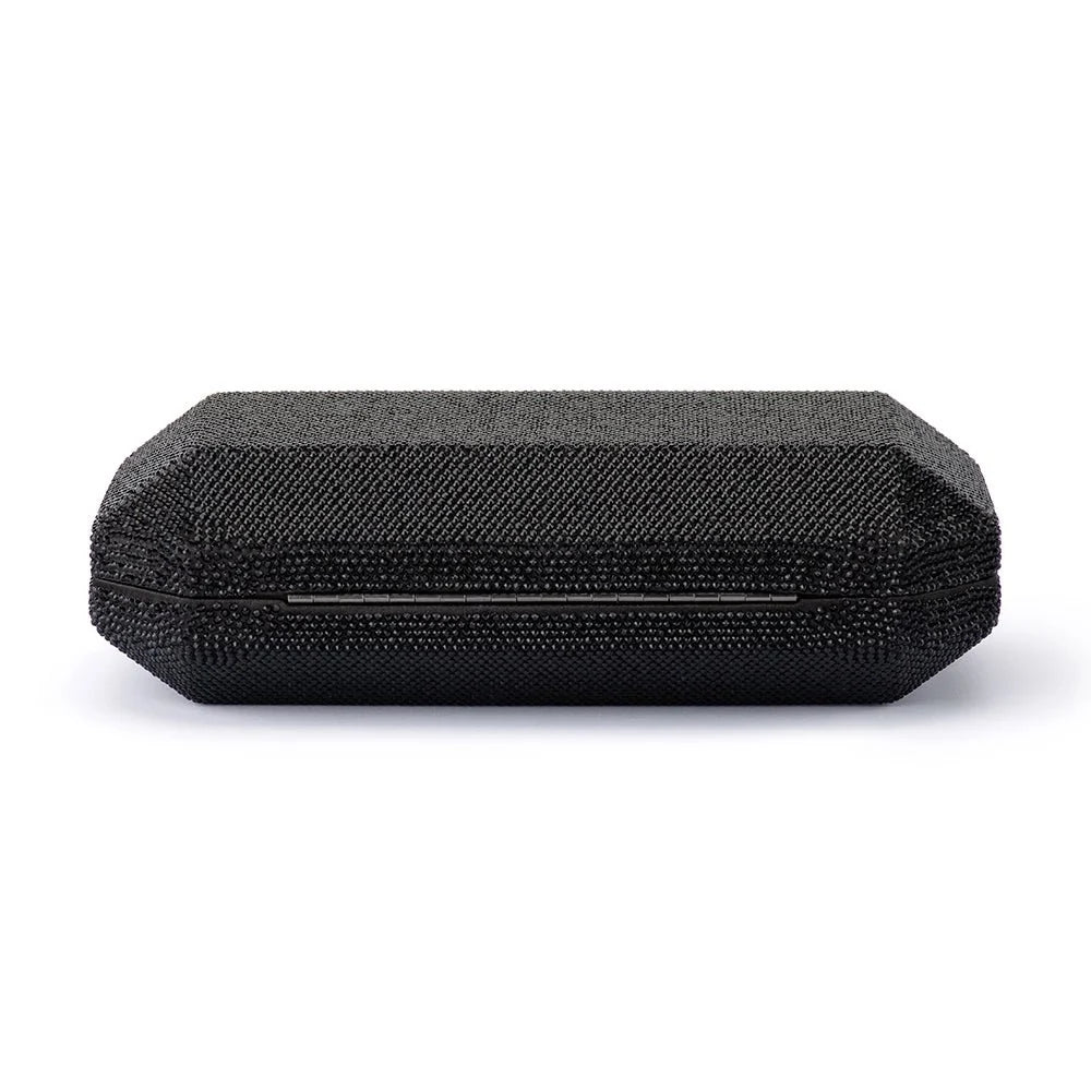 OLGA BERG | GIA Crystal Clutch - Black