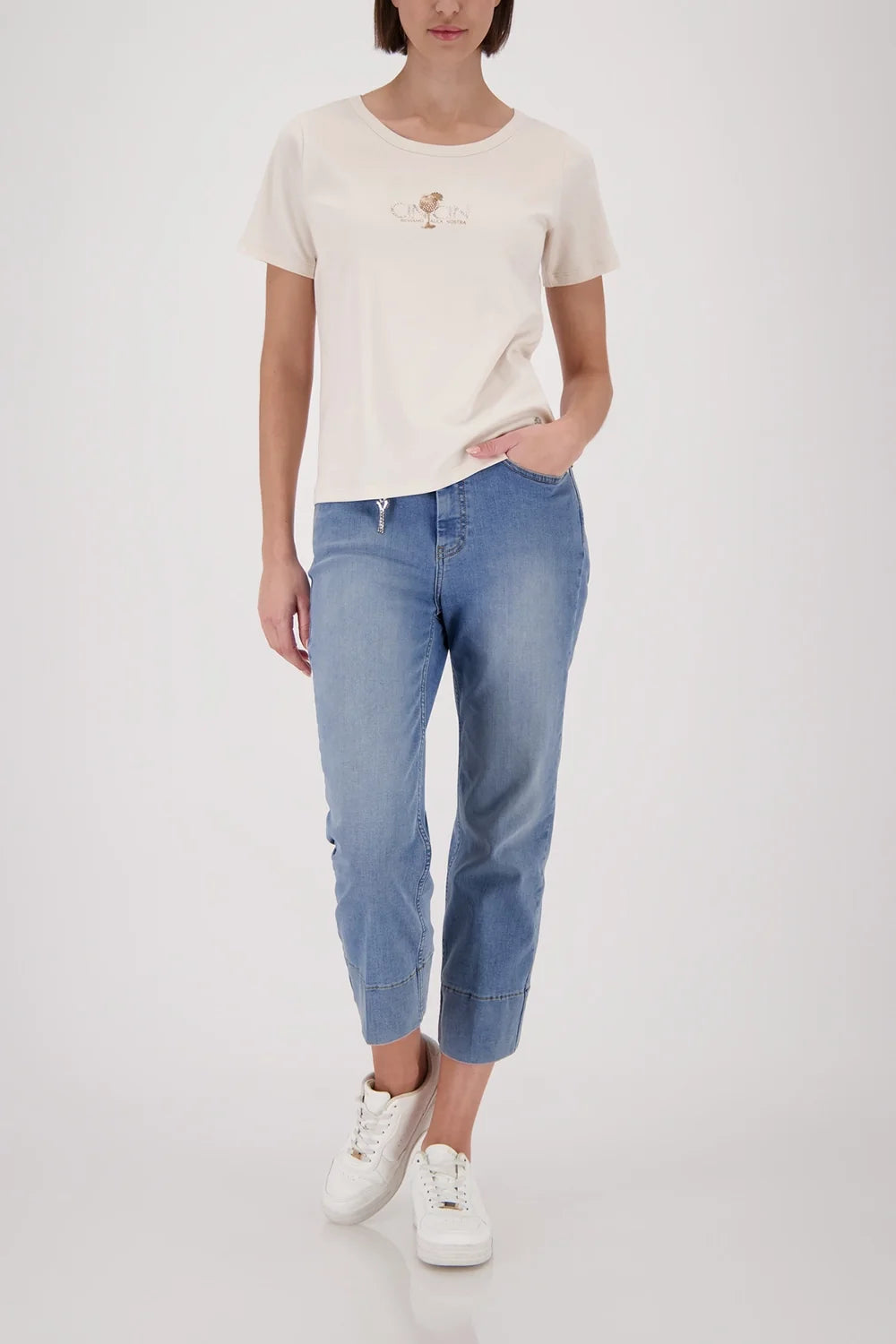 MONARI | CIN CIN T-SHIRT - Champagne/Beige