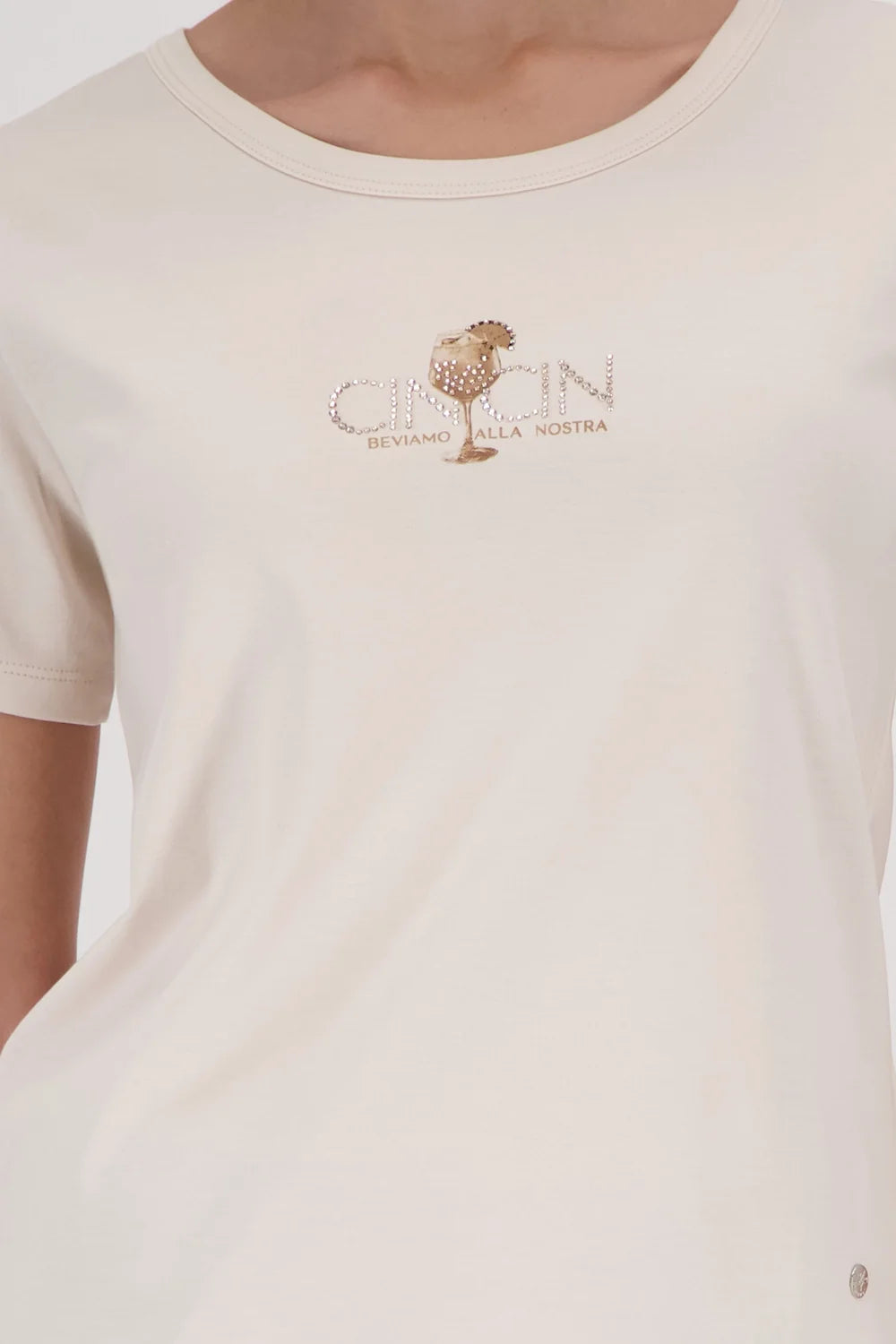 MONARI | CIN CIN T-SHIRT - Champagne/Beige