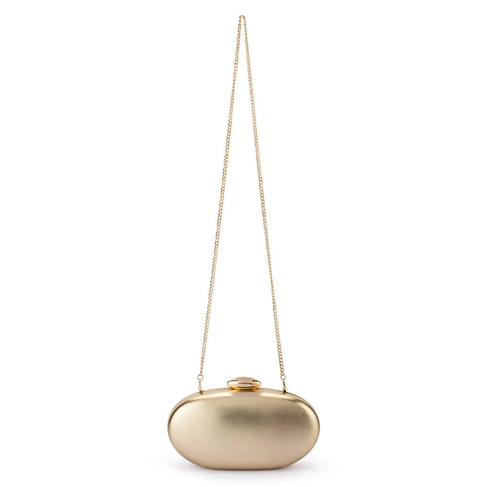 OLGA BERG | YUZU Oval Clutch - Gold