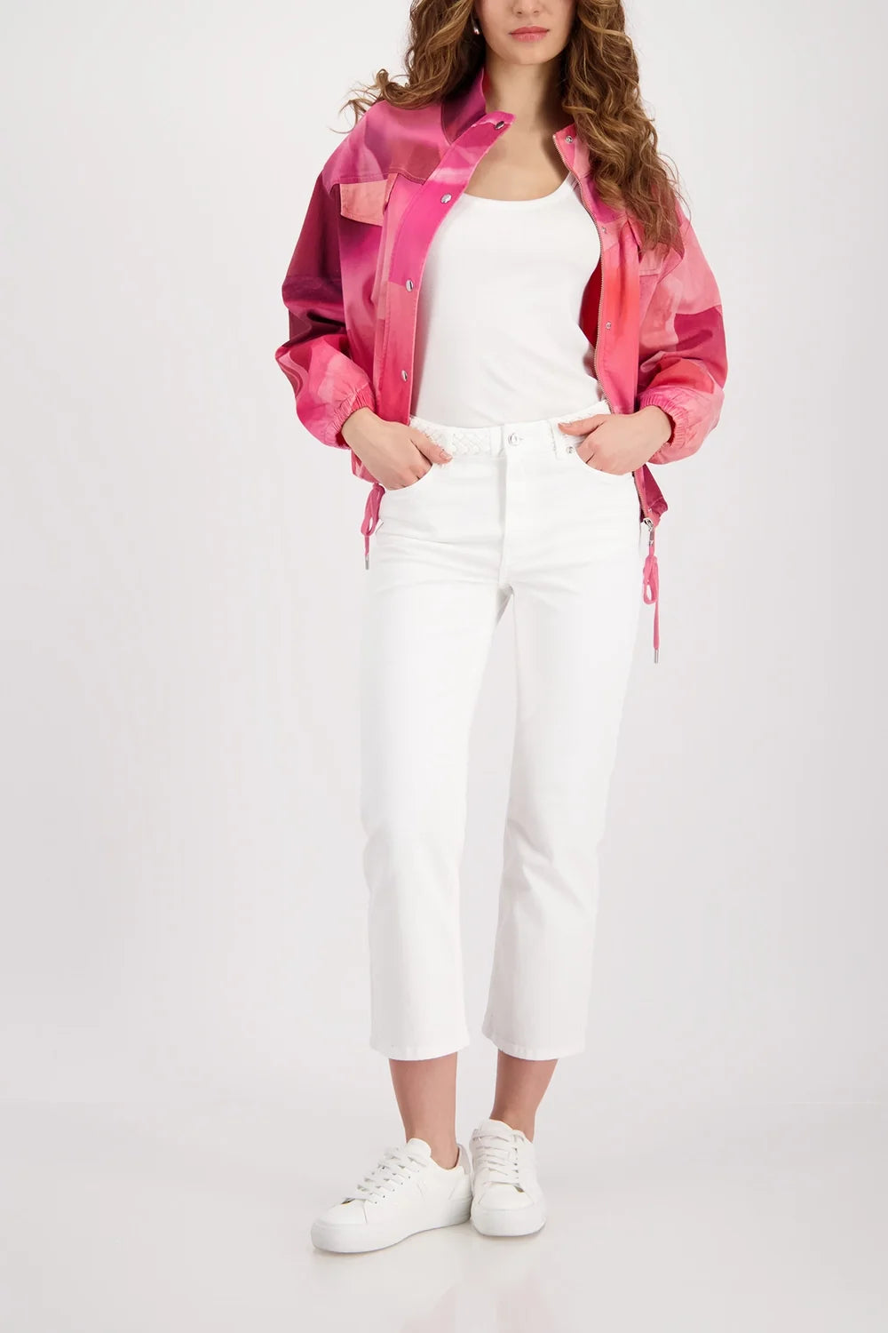 MONARI | BRAIDED WAISTBAND JEAN - White