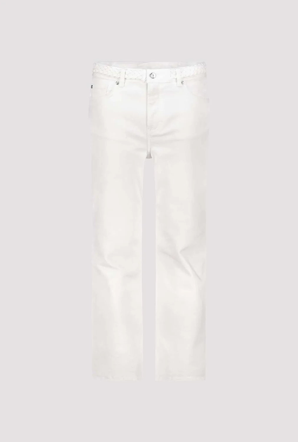 MONARI | BRAIDED WAISTBAND JEAN - White