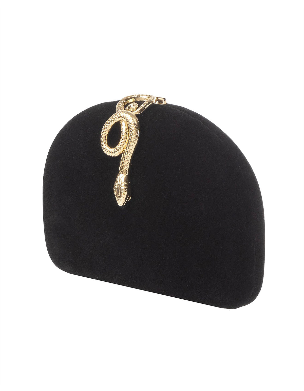 GREGORY LADNER |  VELVET CLUTCH WITH SNAKE CLASP