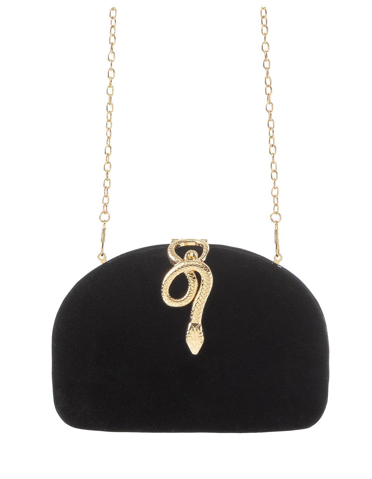 GREGORY LADNER |  VELVET CLUTCH WITH SNAKE CLASP