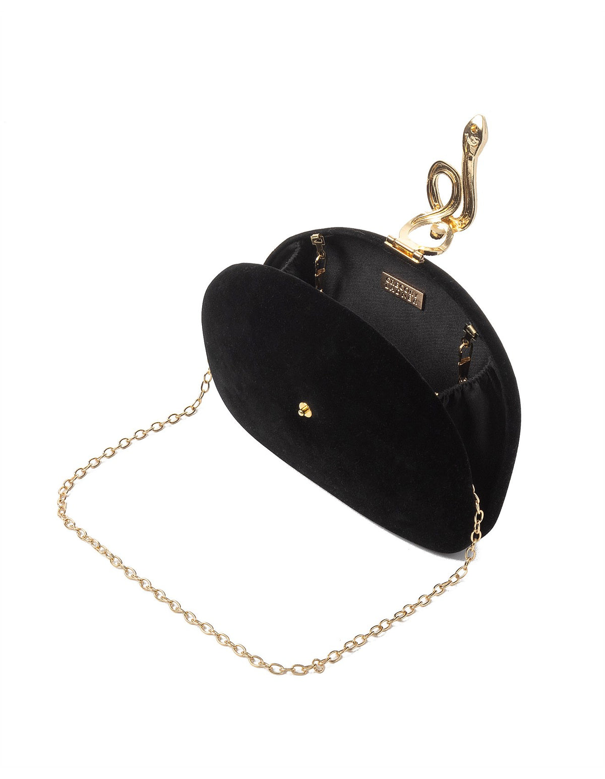 GREGORY LADNER |  VELVET CLUTCH WITH SNAKE CLASP