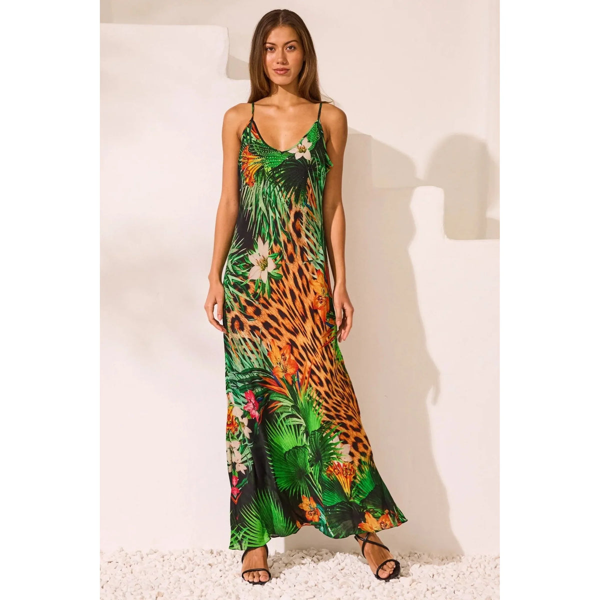 CZARINA | Tropical Temptation V Neck Slip Dress
