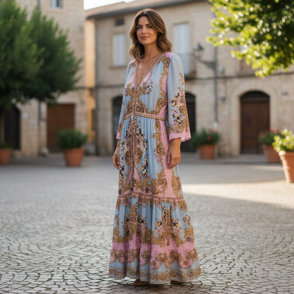 CZARINA |  DUSK TILL DAWN DRAWSTRING MAXI DRESS