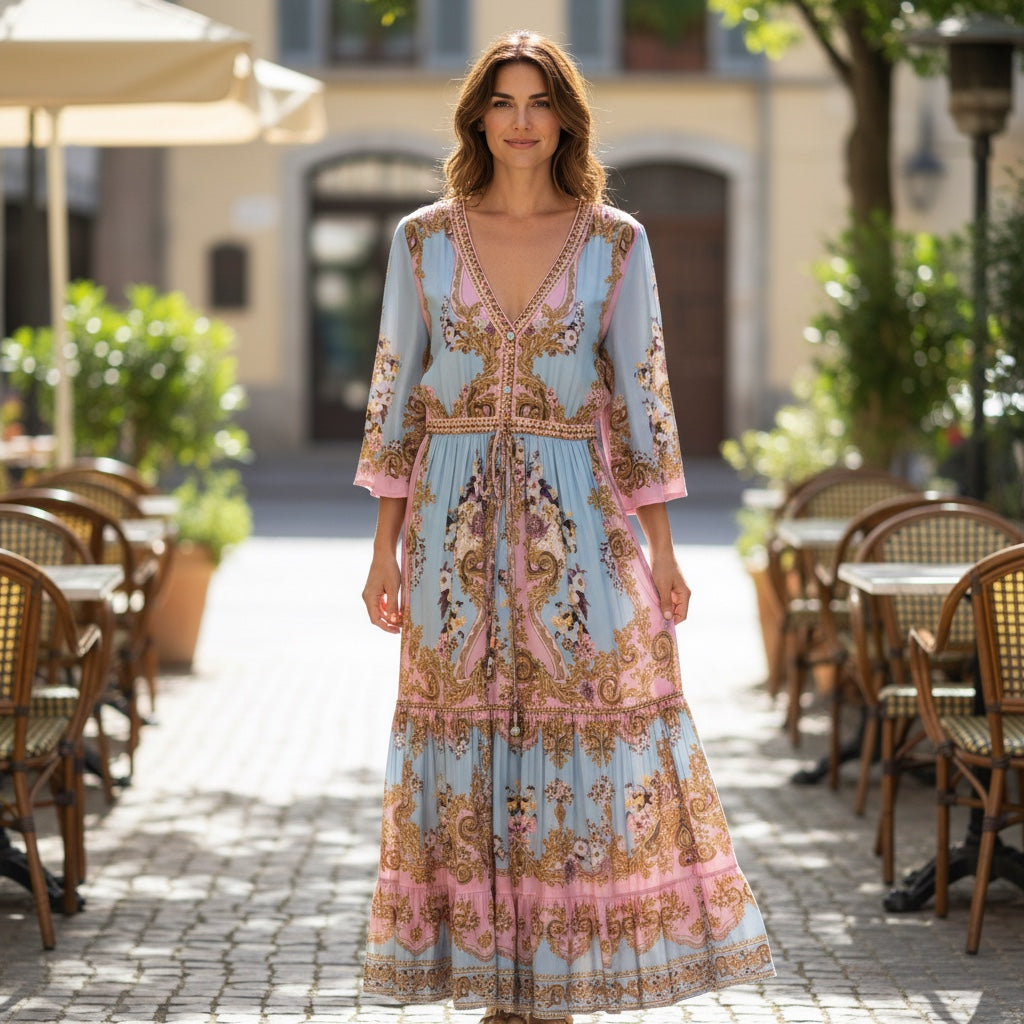 CZARINA |  DUSK TILL DAWN DRAWSTRING MAXI DRESS