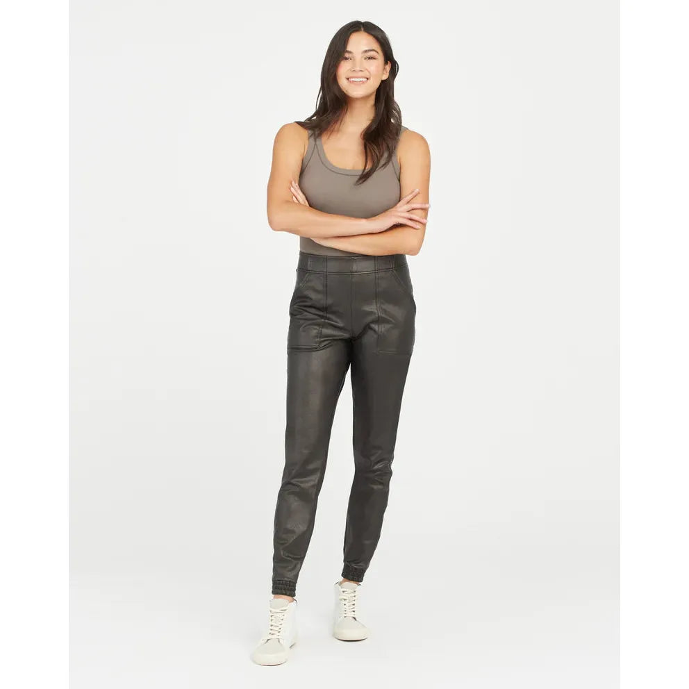 SPANX  Leather-Like Jogger Pants - North Beach Boutique