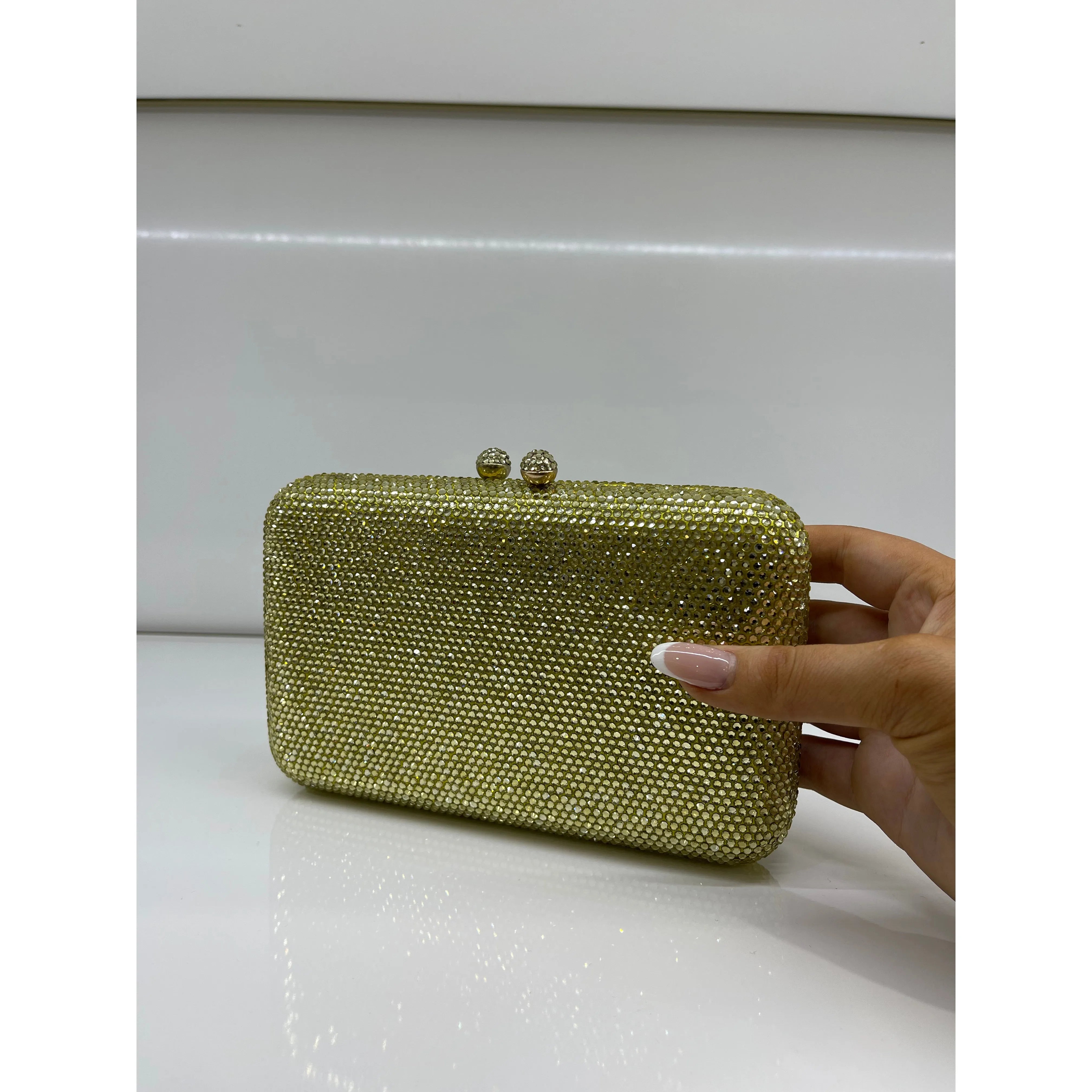 Gold Crystal Clutch North Beach Boutique