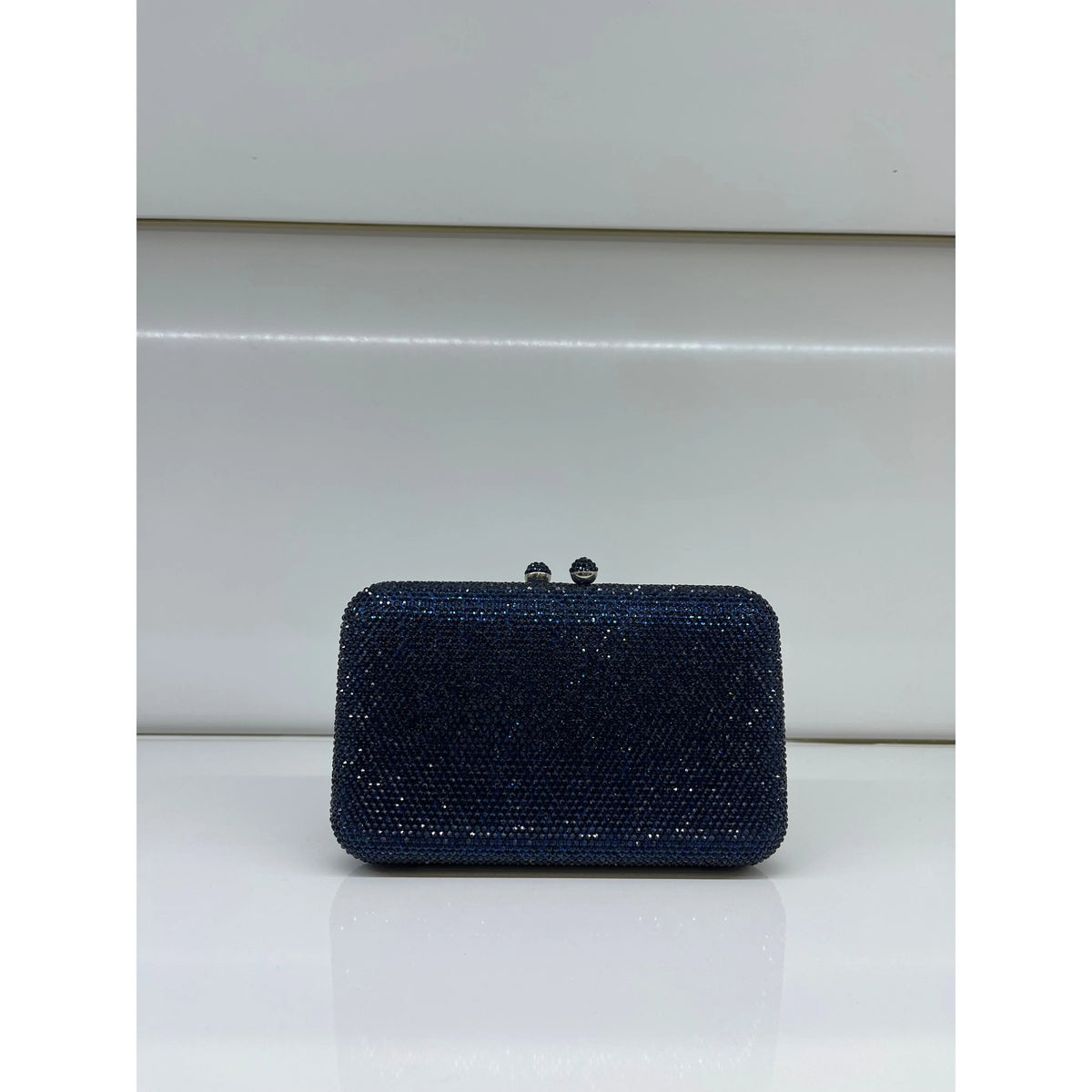 Navy Crystal Clutch