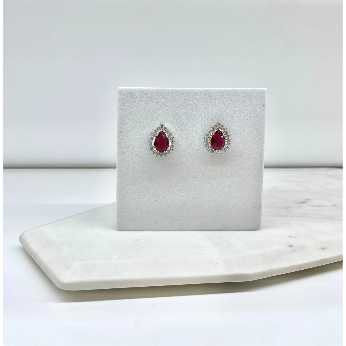 PENNY | Red/Silver Crystal Earring