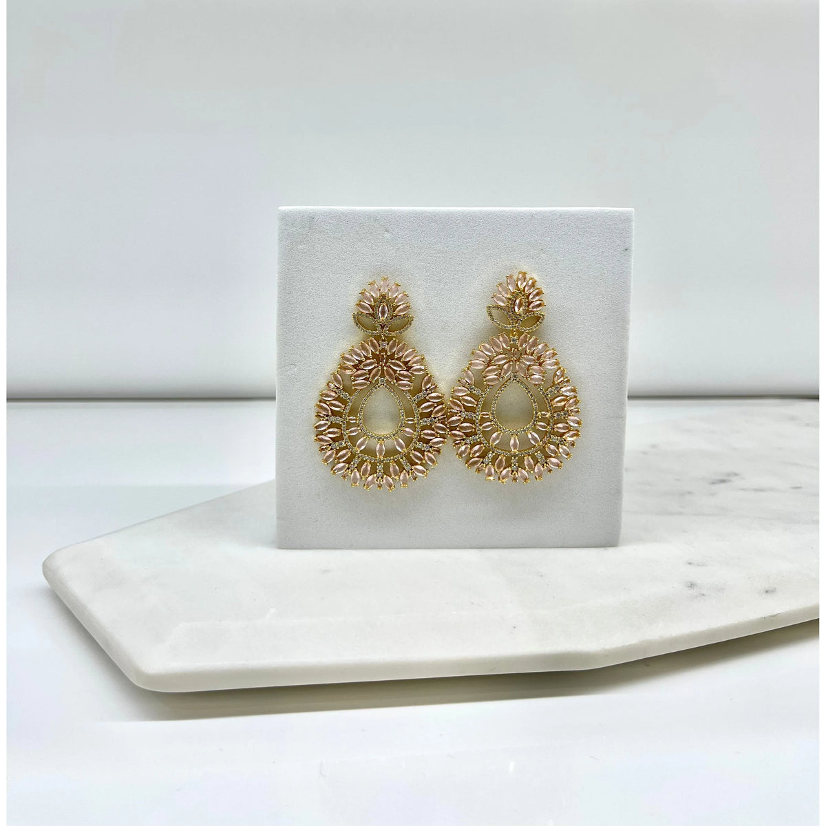 SHANAE | Gold/Pink Crystal Earring