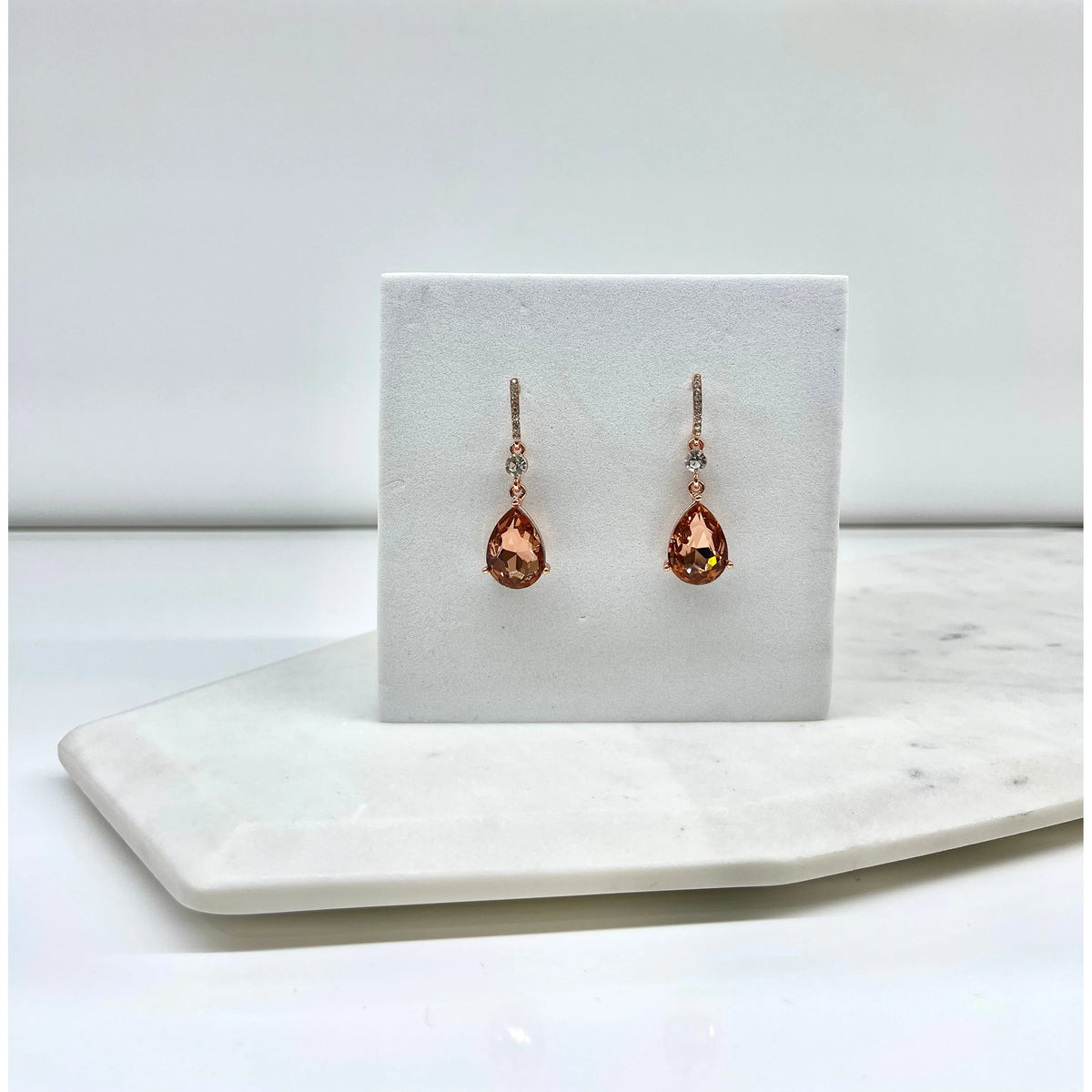 AMBER | Copper Crystal Earring