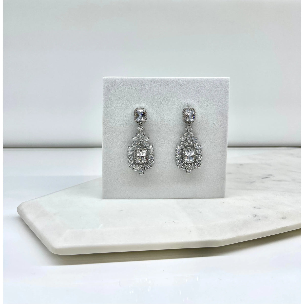 MARY | Silver Crystal Earring