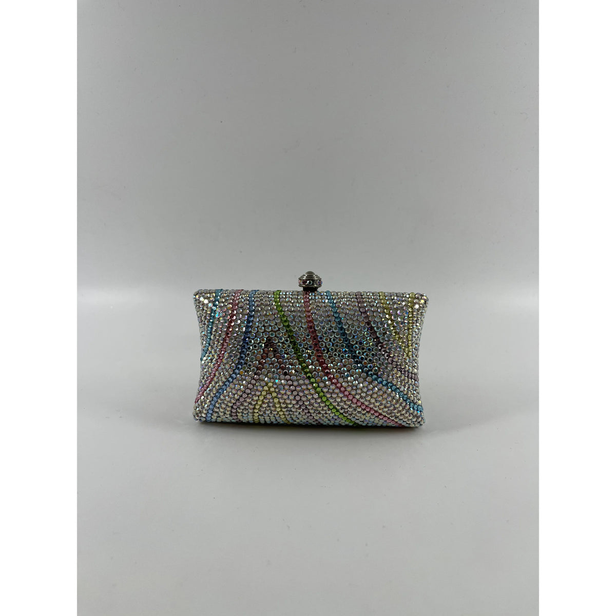 Multicolour/Silver Crystal Mini Clutch